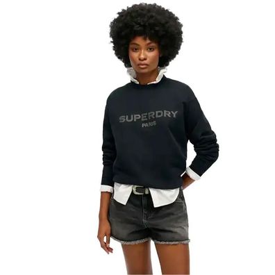 Sweatshirt Superdry Damen Schwarz Komfortabel