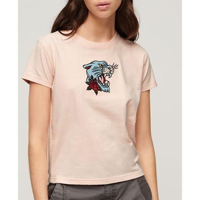 T-Shirt Superdry Tattoo Besticktes Slim Fit Kurzarmshirt