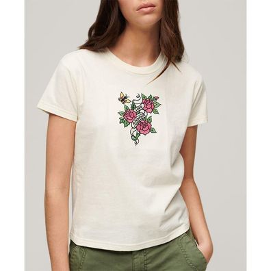 T-Shirt Superdry Enges Tattoo-Stickerei Design