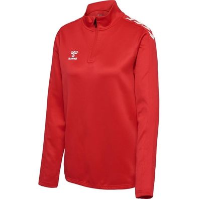 Sweatshirt Hummel hmlCORE XK Half Zip Rot/Weiß