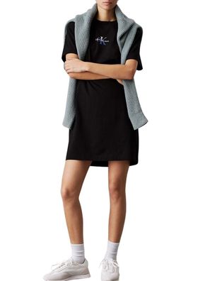 Kleid Calvin Klein Jeans Schwarzes T-Shirt-Kleid