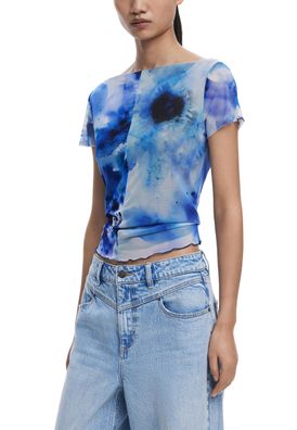 T-Shirt Desigual Blau Komfortabel