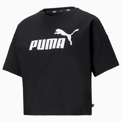 T-Shirt Puma Essentials Cropped Damen Schwarz