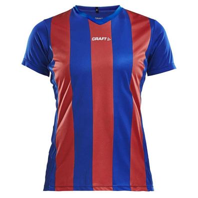 T-Shirt Craft Progress Stripe Fitness Damen Blau