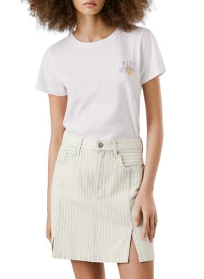 T-Shirt Pepe Jeans Weiß mit großem Logo