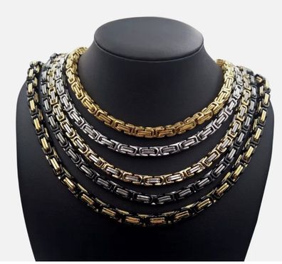 Hip-Hop nicht trüben, 18 Karat vergoldet, Edelstahl byzantinische Kette, Halsketten