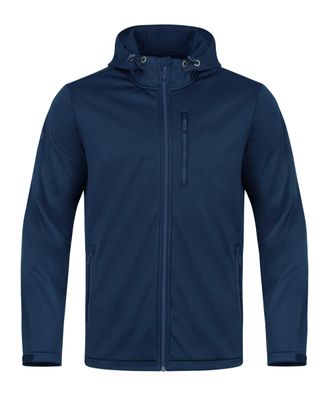 Softshelljacke JAKO mit Kapuze und Reißverschlusstaschen