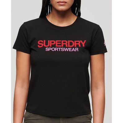 T-Shirt Superdry Enganliegendes Sportswear-Logo
