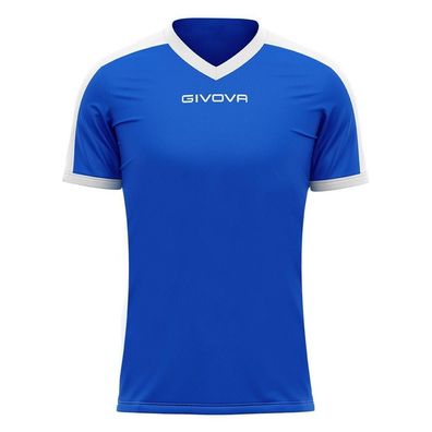 T-Shirt Givova mit V-Ausschnitt, blau, sportlich