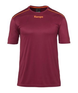 T-Shirt Kempa Rundhals Atmungsaktiv Rot