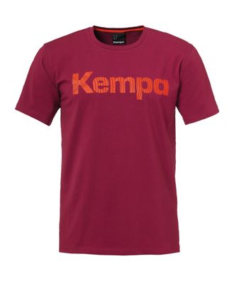 T-Shirt Kempa mit Grafikdesign, rot, athletischer Schnitt