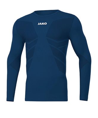 Unterhemd Jako Comfort 2.0, marineblau, langärmelig, nahtlos