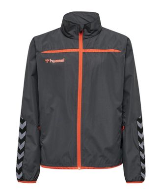 Trainingsjacke Hummel Kinder wasserabweisend grau