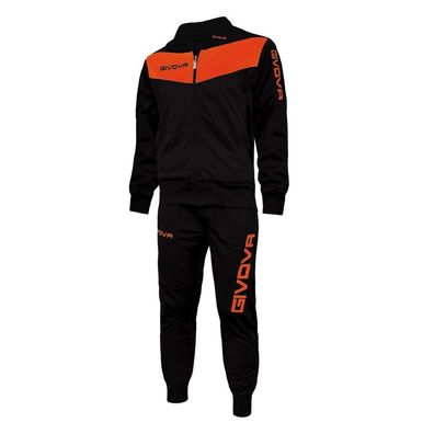 Ensemble Givova Fußball Trainingsanzug Schwarz/Neonorange