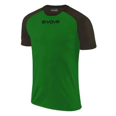 T-Shirt Givova Capo MC fér Fußball, grén/schwarz