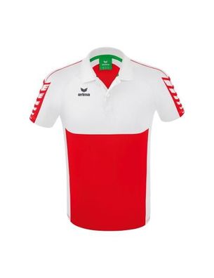 Poloshirt Erima schnelltrocknend rot/weiß