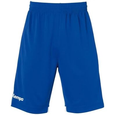 Sportshort Kempa mit Kordelzug, blau/weiß