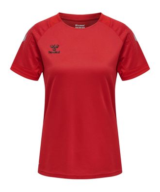 T-Shirt Hummel HmlLEAD S/S Poly Jersey Damen Rot