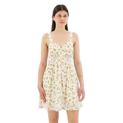 Kleid Superdry Weiß mit V-Ausschnitt
