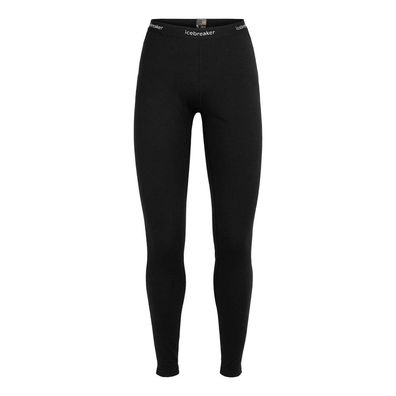Leggings Icebreaker 200 Oasis aus Merinowolle, schwarz