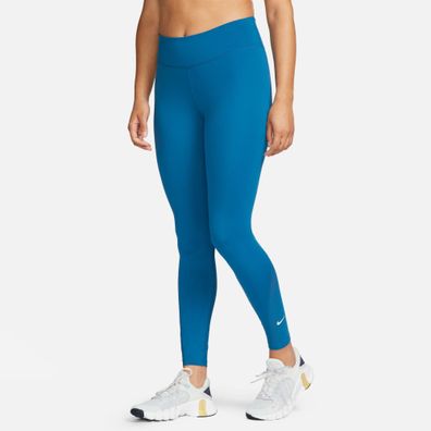 Leggings Nike One Df Mr 7/8 Tgt in Blau und Weiß