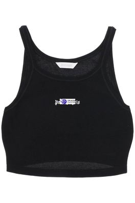 Top Palm Angels aus schwarzer Baumwolle