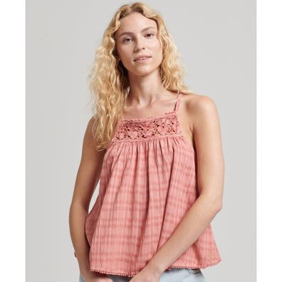 Top Superdry Vintage Halter Cami ohne ßrmel rosa