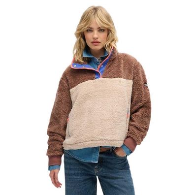 Sweatshirt Superdry Super Soft Mash Up, braun