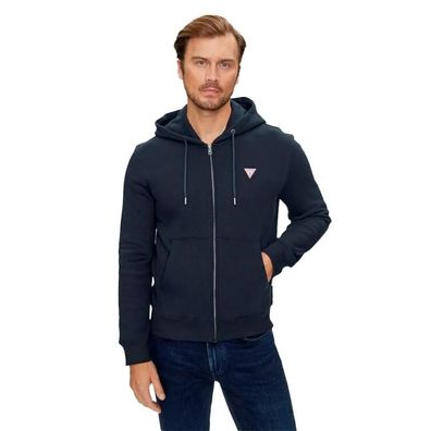 Hoodie Guess Slim Fit mit Mini-Dreiecken Blau