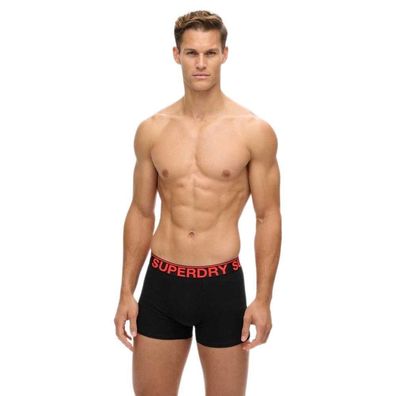 Boxer Superdry Essential Herren, 2er Pack, Schwarz