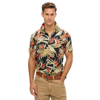 Hemd Superdry Hawaiian Print Bird of Paradise Navy