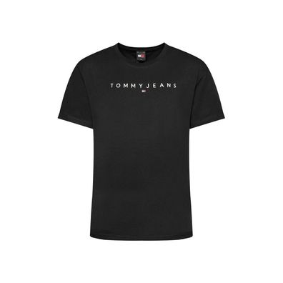 T-Shirt Tommy Hilfiger Linear Logo schwarz