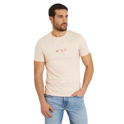 T-Shirt Guess klassisch rosa