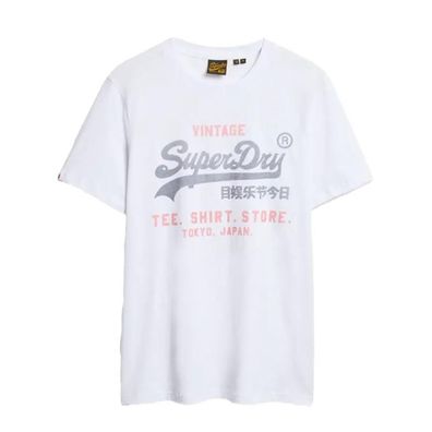 T-Shirt Superdry Weiß Heritage