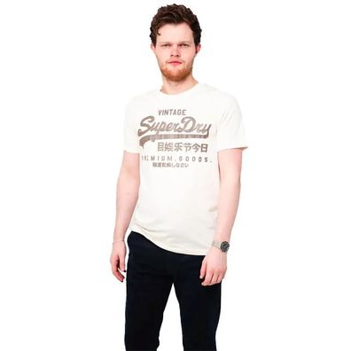 T-Shirt Superdry VL Relaxed Beige Herren