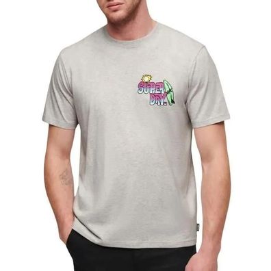 T-Shirt Superdry Grau Lockerer Schnitt