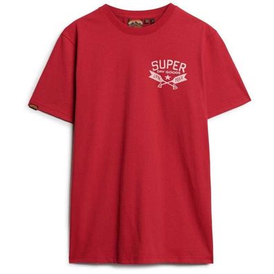 T-Shirt Superdry mit Outdoor-Print, Rot Meliert