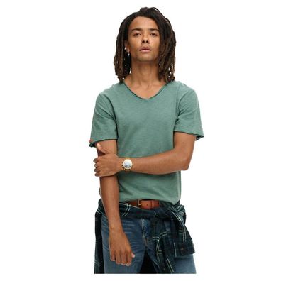 T-Shirt Superdry mit Raw Edge Slub V-Ausschnitt