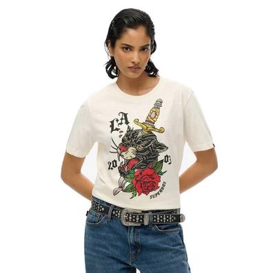 T-Shirt Superdry Neo Trad Tattoo Relaxed Weiß