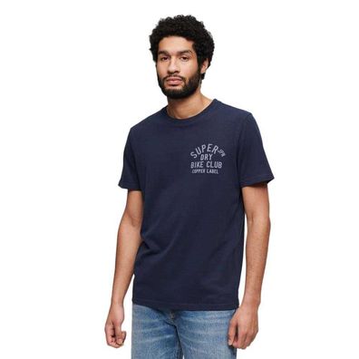 T-Shirt Superdry Marineblaues Meliertes Design