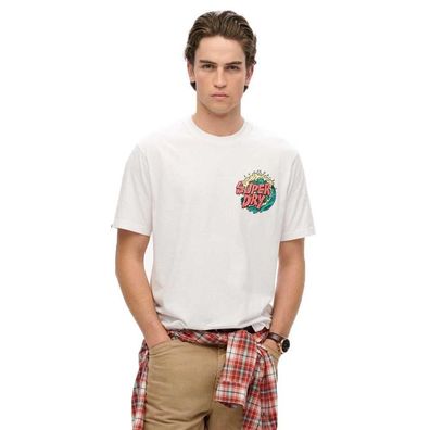 T-Shirt Superdry Outdoor Narrative Loose Weiß