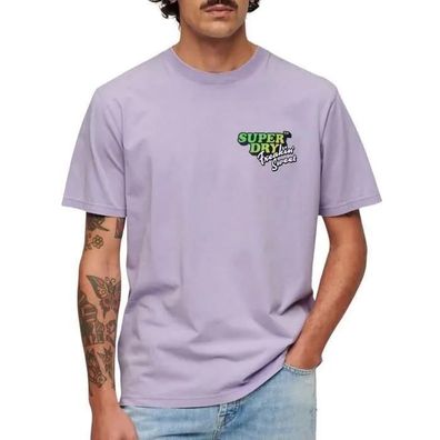 T-Shirt Superdry Lockerer Schnitt in Violett