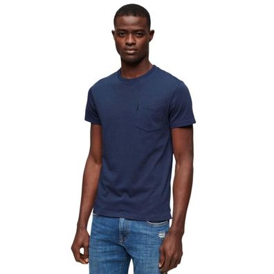 T-Shirt Superdry Essential mit Tasche, Marineblau