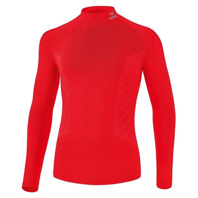 Langarmshirt Erima mit Stehkragen, rot, funktional