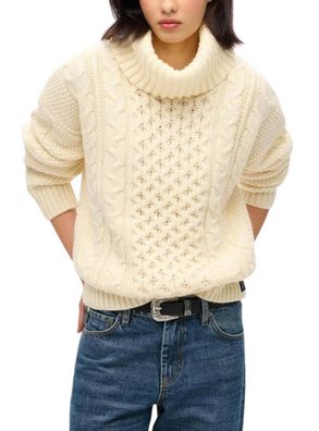 Pullover Superdry Rollkragen Beige