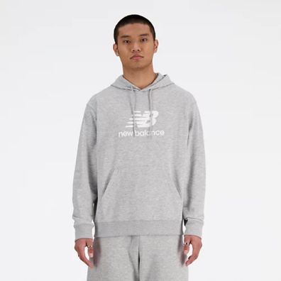 Hoodie New Balance Sport Essentials French Terry Logo Grau