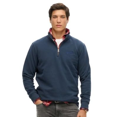 Sweatshirt Superdry Essential Logo Henley Blau