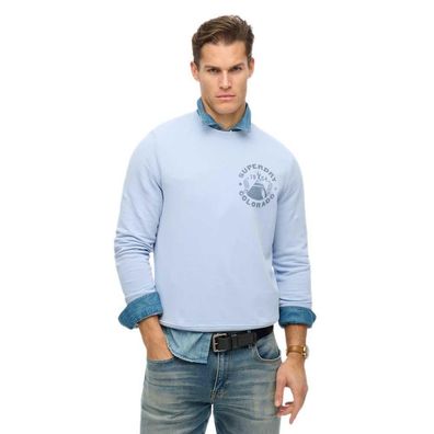 Sweatshirt Superdry Lo-Fi Outdoor Mono Relaxd Blau