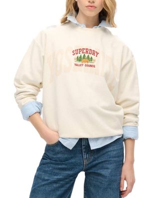 Sweatshirt Superdry Beiger lässiger Damenpullover