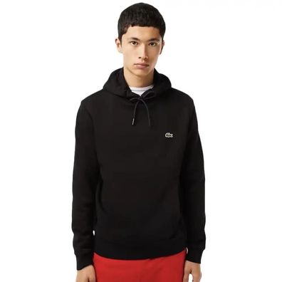 Hoodie Lacoste mit verstellbarer Kapuze, schwarz